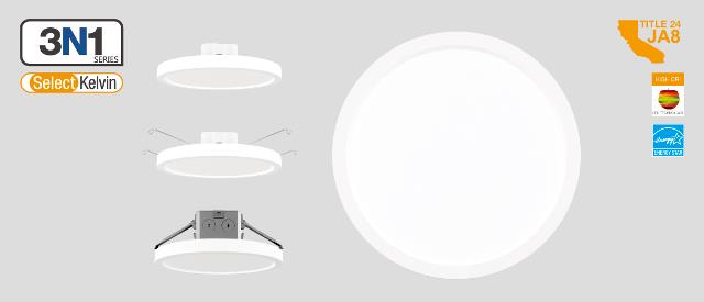 GREEN CREATIVE launches 3N1, a family of surface mount downlights with 3 installation methods and 3 color temperatures all in 1 product.